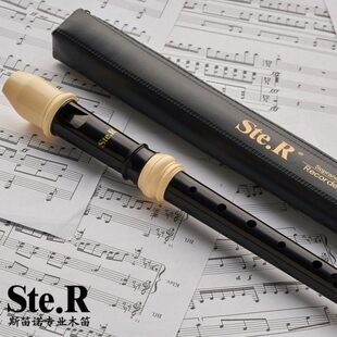 Ste.R/斯笛诺专业乐器英式八孔竖笛高音木纹色初学者学生易吹奏