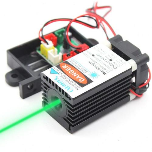oxlasers 520nm 100mW绿光激光器12V 515NM激光模组大功率密室逃