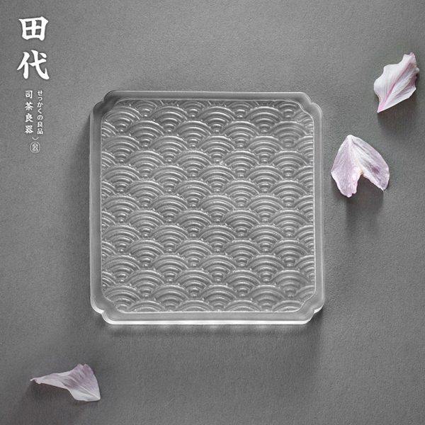 波纹琉璃杯垫 茶杯茶滤垫功夫茶具零配主人杯垫防烫玻璃盖托盖置,餐饮具,杯垫,淘宝优惠券,粉丝福利购,淘宝优惠卷