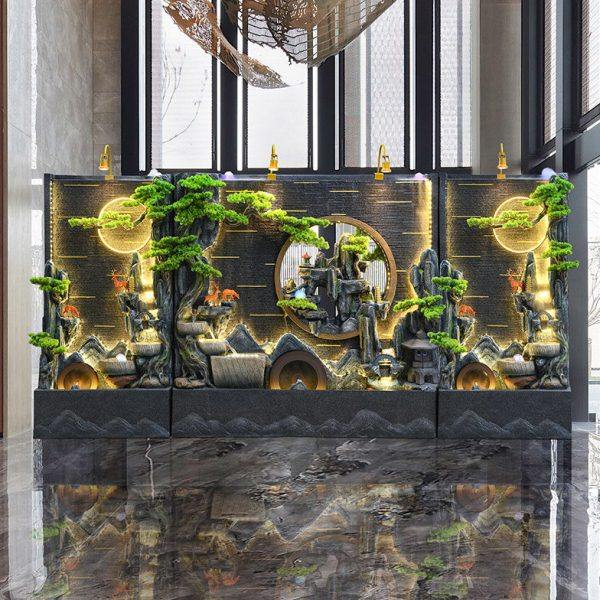 皇礼双面水幕墙假山喷泉循环流水墙庭院景观客厅屏风造景生财摆件,家居饰品,落地摆件,淘宝优惠券,粉丝福利购,淘宝优惠卷