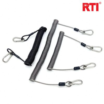 RTI钓鱼失手绳防丢溜鱼护竿放杆绳电绞轮船钓不锈钢丝包胶大拉力