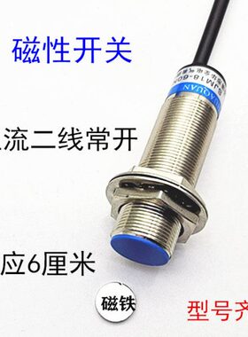 SJM12-60D1双面感应6CM传感器直流二线霍尔磁性开关24V送磁铁M12