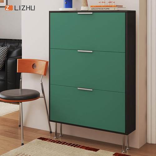 俪住定制中古包豪斯超薄鞋柜简约客厅翻斗鞋柜玄关柜门口入户鞋柜