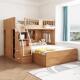 儿童交错式 上下床双层床小户型家用子母床书桌衣柜一体错位高低床