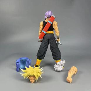 七龙珠 NEC特兰克斯 黄发紫发手办 人物动漫周边 可拆脱模型摆件