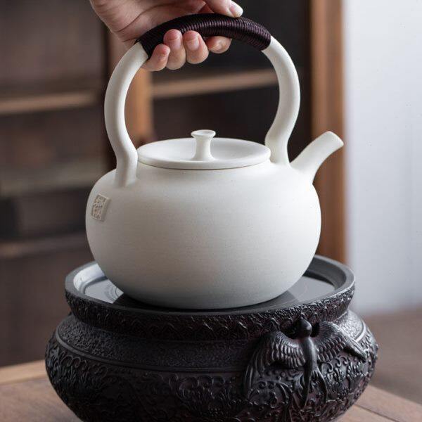 御汕堂复古电陶炉茶炉 海晏河清 铁壶陶壶煮茶烧水静音家用陶瓷炉