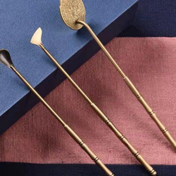 热销 铜制复古色香具三件套 打篆香道用具香铲香勺香押R302M,家居饰品,香篆,淘宝优惠券,粉丝福利购,淘宝优惠卷