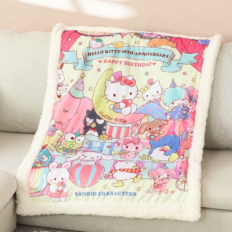 卡通毛毯被子冬季加厚保暖学生宿舍午睡法兰绒床T单人珊瑚绒毯子