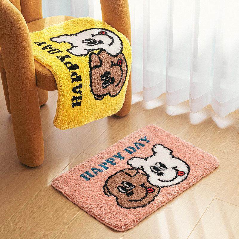 卡通浴室毛绒吸水地垫化妆室门口防滑耐脏地毯儿童房间加厚床边毯,居家布艺,家用脚垫,淘宝优惠券,粉丝福利购,淘宝优惠卷