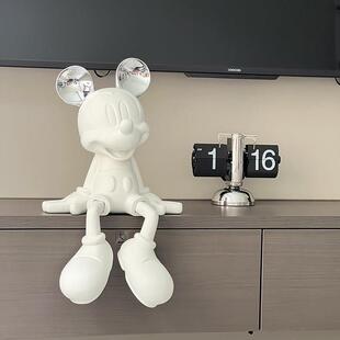 网红坐姿米奇摆件现代卡通公仔米老鼠书房电视柜餐边柜酒柜装饰品