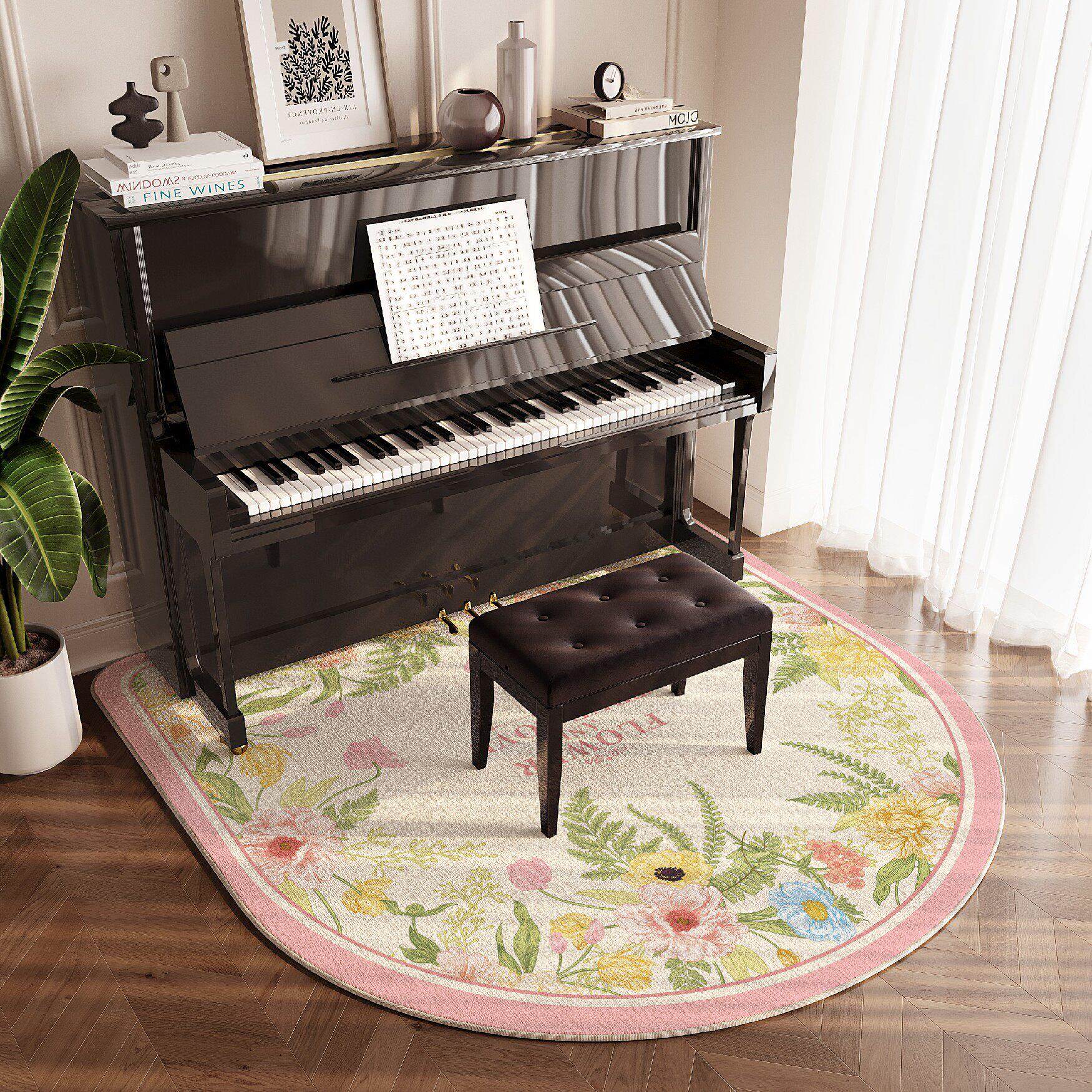 立式钢琴地毯专用隔音防滑脚垫静音降噪加厚地垫减震琴凳一体垫子