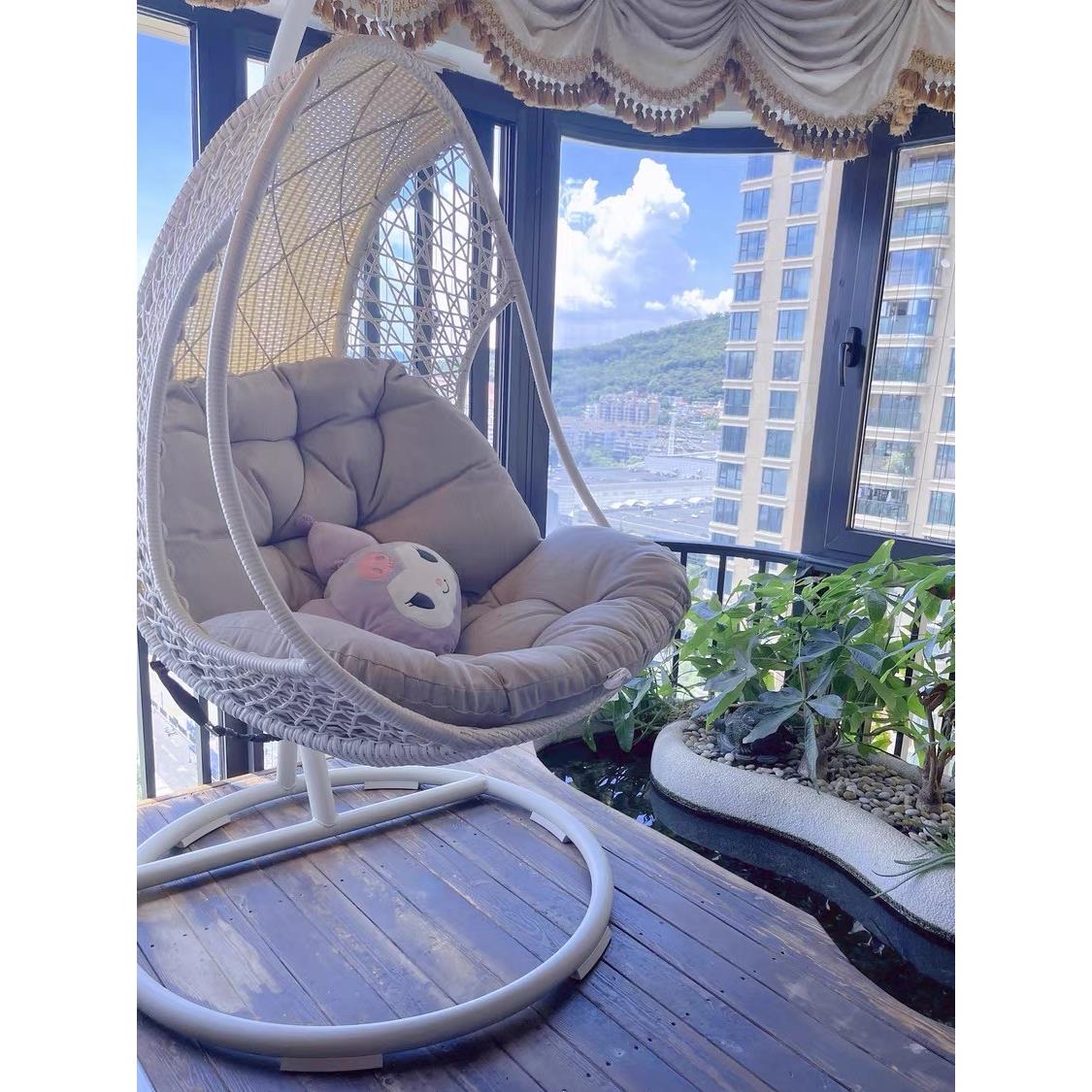 品质单人吊篮藤椅秋千阳台吊椅室内懒人家用户外庭院网红休闲摇篮