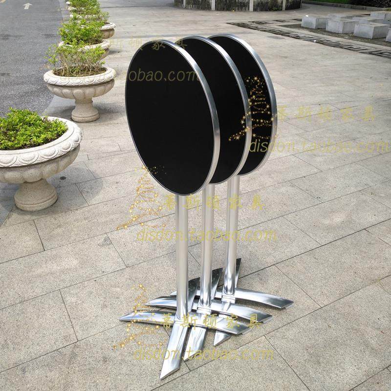 现代折叠吧台圆桌收纳叠放酒会高脚桌庆典展会鸡尾酒桌黑色酒吧台