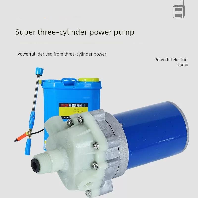 2800大功率高压隔膜泵喷洒12V农用电动喷雾器洗车机小水泵