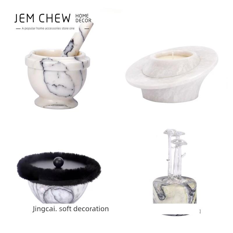 现代轻奢样板房客厅茶几桌面遥控器收纳盒抽纸盒纸巾盒组合装饰