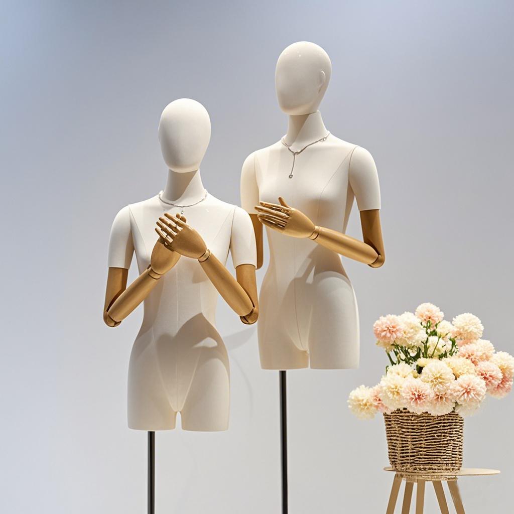 高档加厚韩版服装店橱窗展示模特道具女装半身全身展示架人偶锁骨