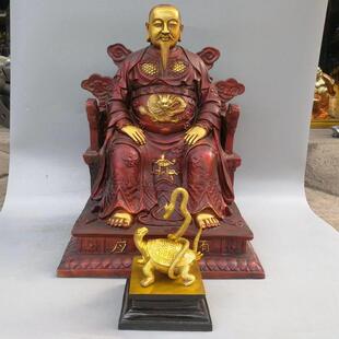 纯铜玄天上帝像 金殿祖师爷铜像武当山真武大帝玄武神像供奉摆件