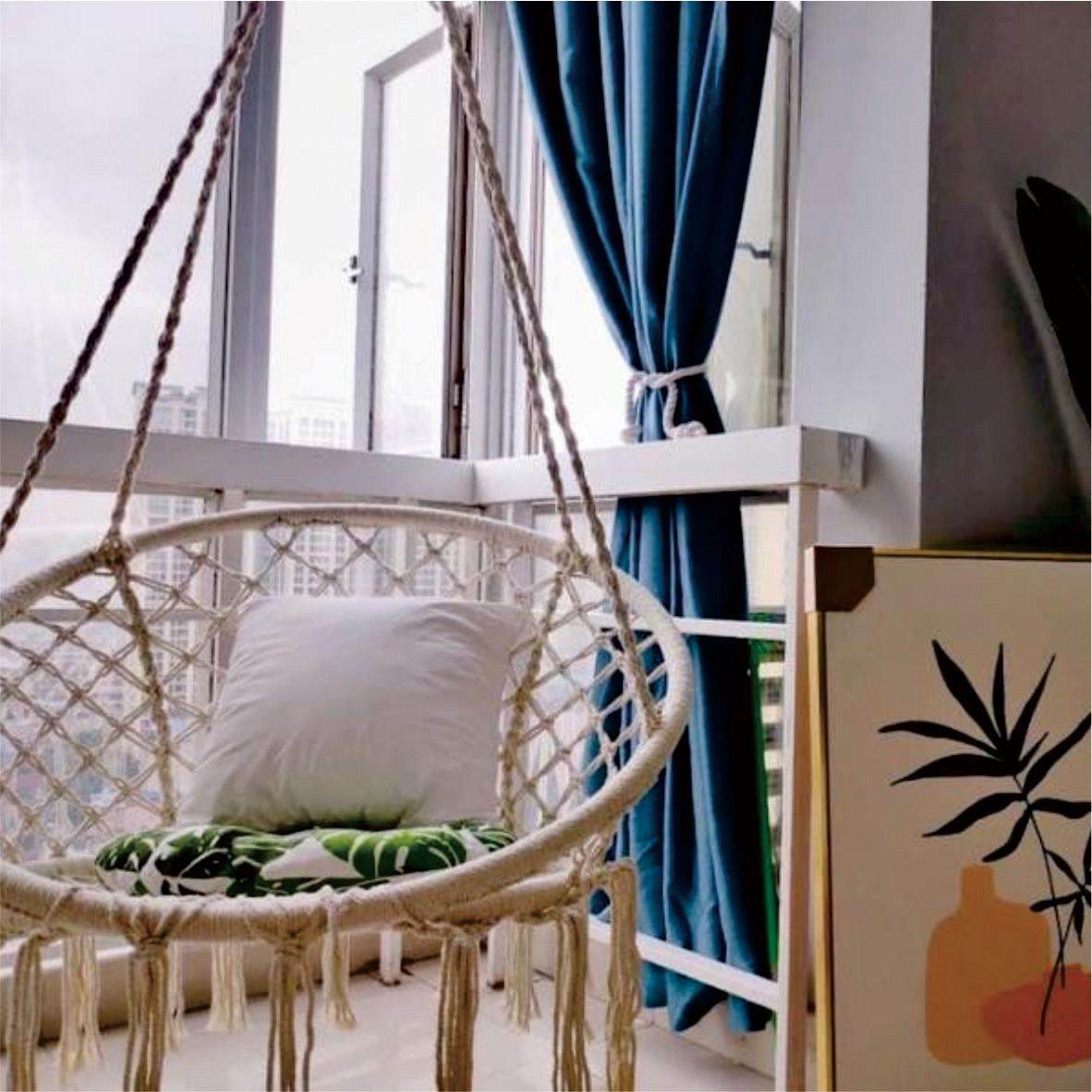 流苏吊椅抖音室内阳台庭院网室外秋千吊篮摇篮室外棉绳吊床座椅,住宅家具,吊篮/吊椅,淘宝优惠券,粉丝福利购,淘宝优惠卷