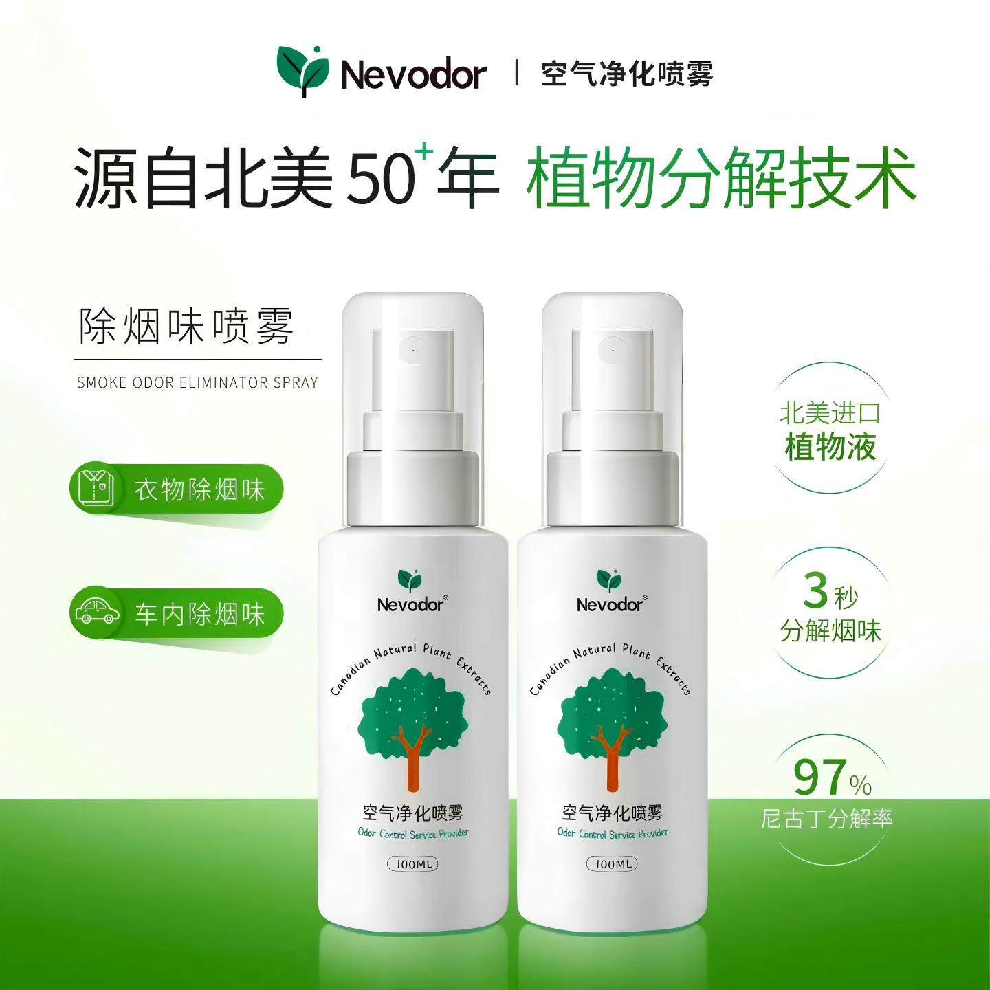 Nevodor衣服除烟味喷雾外套去烟味火锅味头发除烟味分解二手烟2瓶,洗护清洁剂/卫生巾/纸/香薰,衣物除味剂,淘宝优惠券,粉丝福利购,淘宝优惠卷