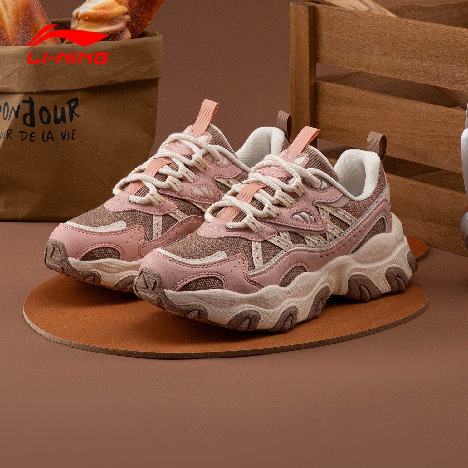 李宁老爹鞋猫爪LITE 3女鞋2026秋冬季新款厚底增高舒适女款休闲鞋,运动鞋new,运动休闲鞋,淘宝优惠券,粉丝福利购,淘宝优惠卷