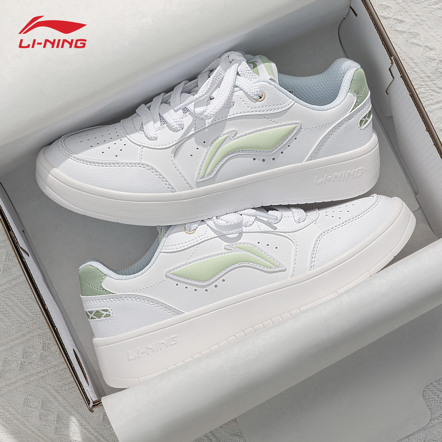 李宁板鞋元宝女鞋2025新款休闲鞋