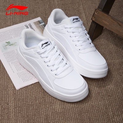 李宁板鞋女鞋空军一号小白鞋