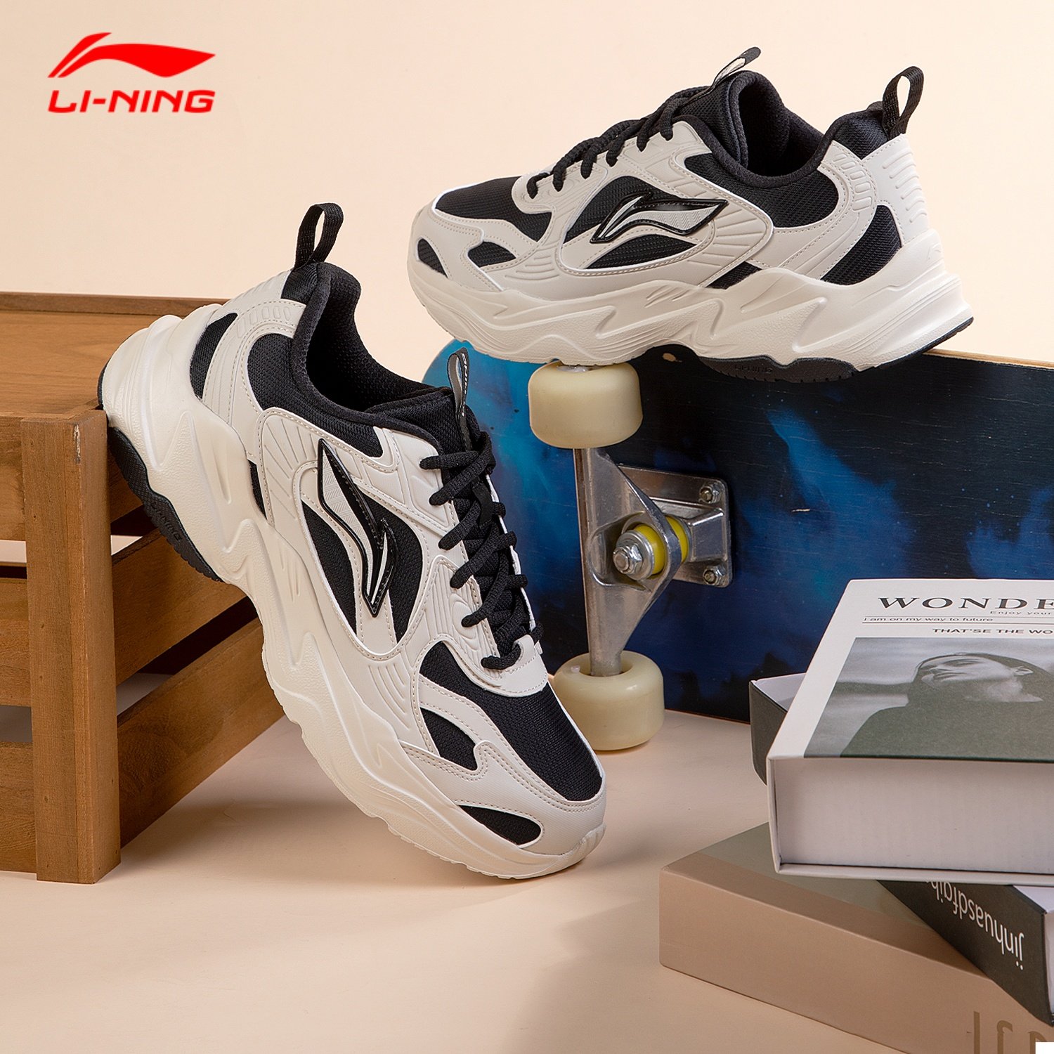 李宁休闲鞋男鞋2026秋新款轻便软底增高耐磨低帮男款老爹鞋运动鞋,运动鞋new,运动休闲鞋,淘宝优惠券,粉丝福利购,淘宝优惠卷