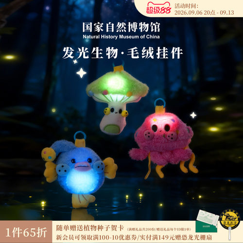 国自博发光毛绒挂件钥匙扣