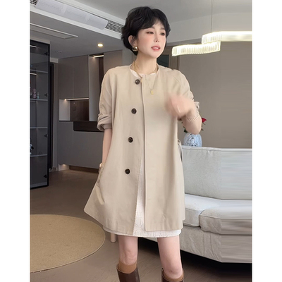 松弛感气质显瘦风衣女中长款外套