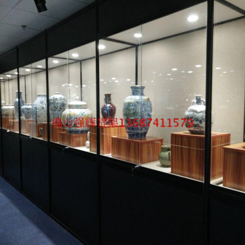 古董收藏柜玻璃高柜工艺品展示架立式古董展示柜瓷器摆件陈列柜子