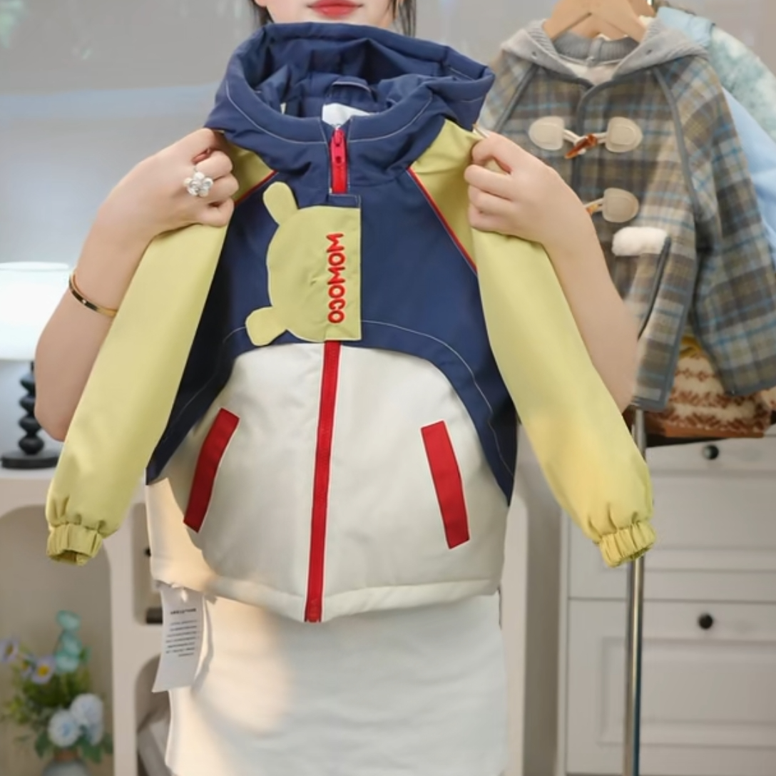 MOMOCO2025儿童冬季新款时尚男童韩版休闲棉服外套77430138008