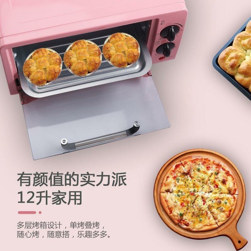 电烤箱家用迷你小型12升烘焙戚风蛋糕蛋挞智能新飞双层控温干果机