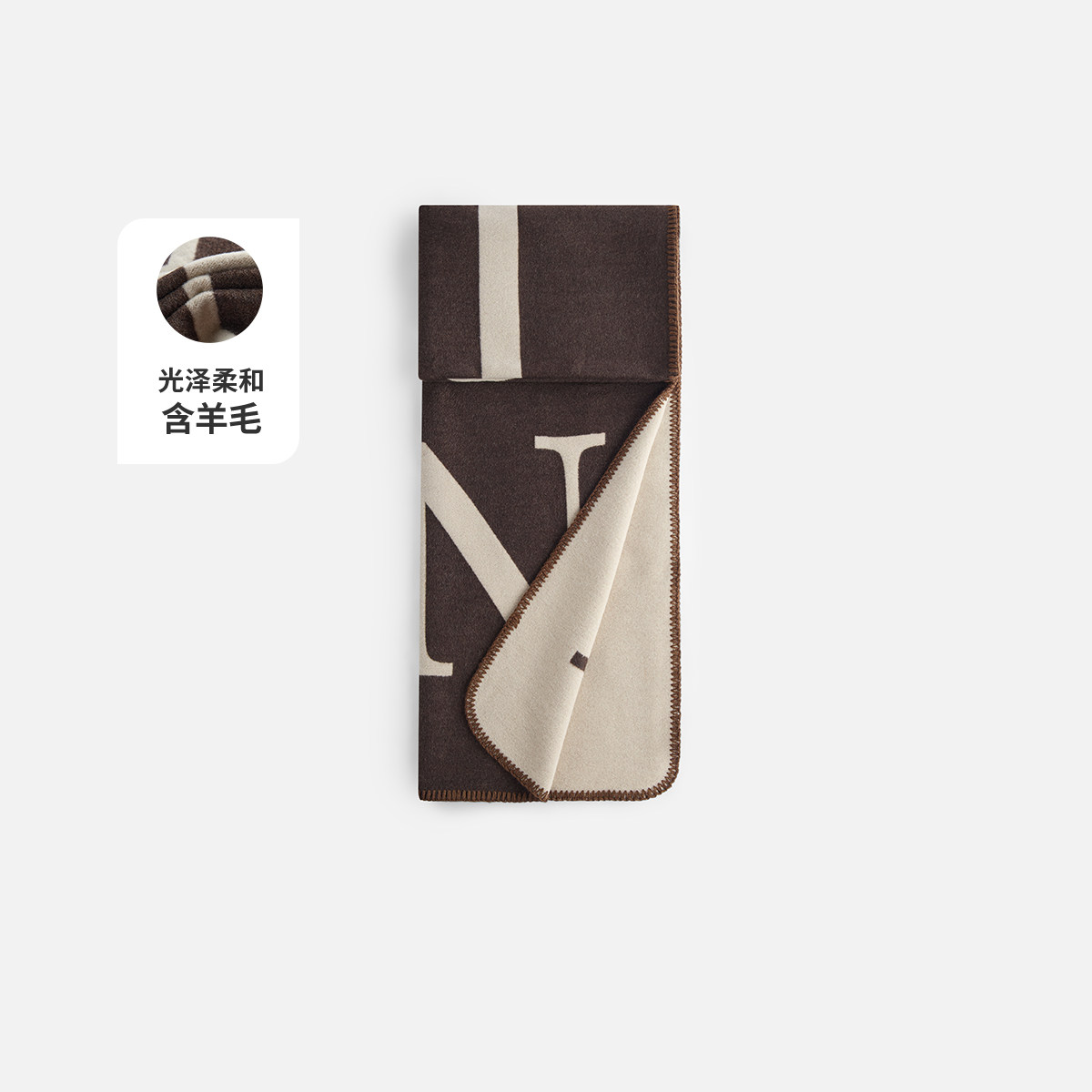 Navigare意大利小帆船秋冬新款女士羊毛围巾披肩两用保暖围脖