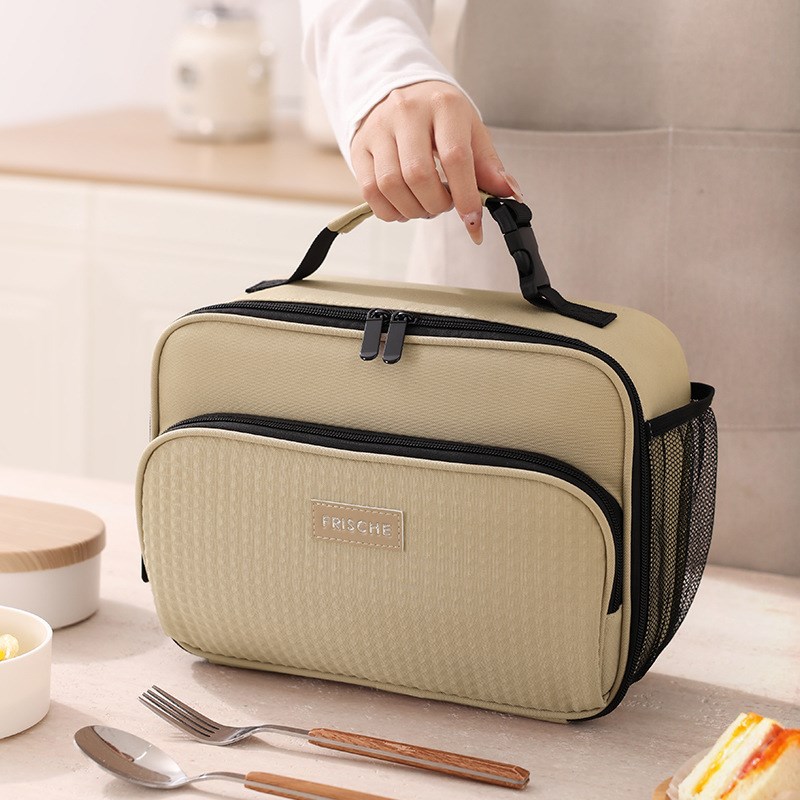 新款手提四方御膳冰包学生野餐上班族饭盒袋保温包住宿带饭餐包