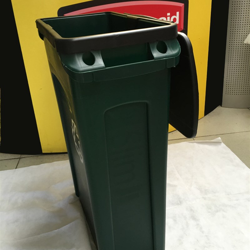 rubbermaid乐柏美垃圾桶盖SlimJim活门26740桶盖全系搭配黑色