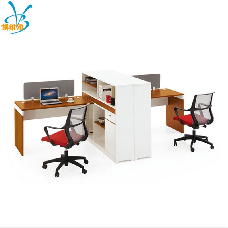 家具4人位员工电脑桌带高柜简约职员办公桌 卡位屏风工位