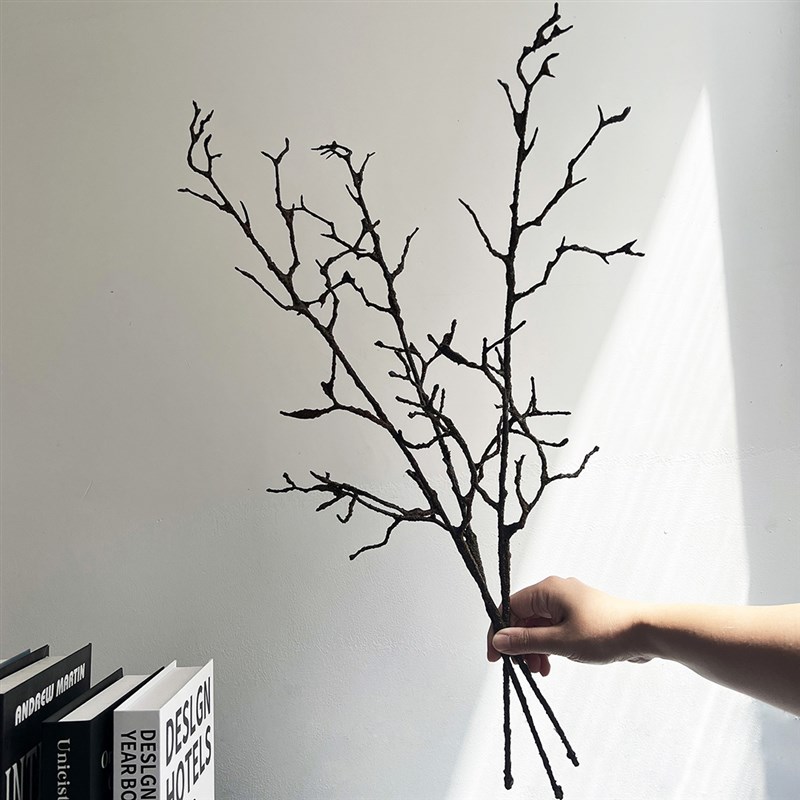 黄山龙枣假树h枝干树枝插花高端花材配件软装家居装饰仿真插花枯