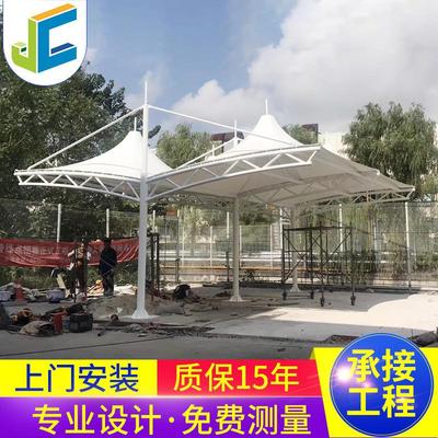 江西膜结构车棚厂家直供户外遮阳雨棚户外膜布停车棚简易棚