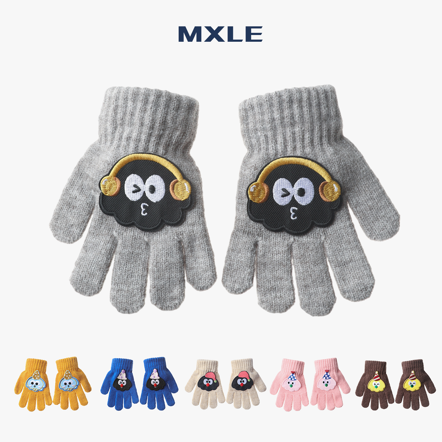 秋冬季儿童防寒保暖毛线针织手套