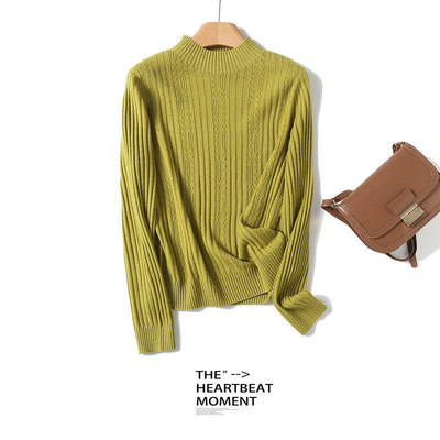 【然姐como_on】女士半高领羊毛衫纯色百搭休闲针织衫BN692