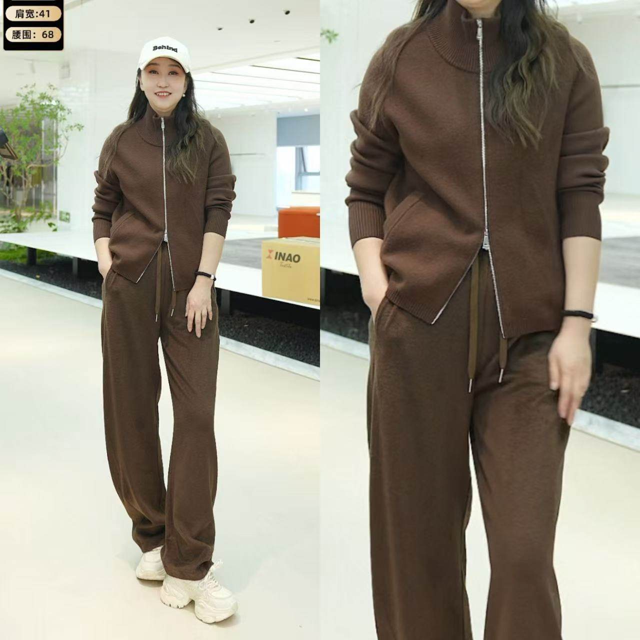 【然姐como_on】厚款100%绵羊毛针织外套拉链羊毛开衫BN966