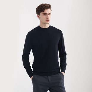 秋冬100%精纺绵羊毛半高领羊毛衫 男士 新款 HM1 大潘专享