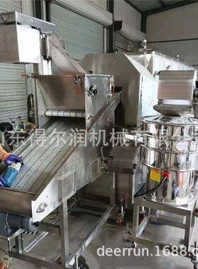 刀鱼段上粉机 全自动商用小刀鱼滚筒裹粉机设备 速冻带鱼上粉机