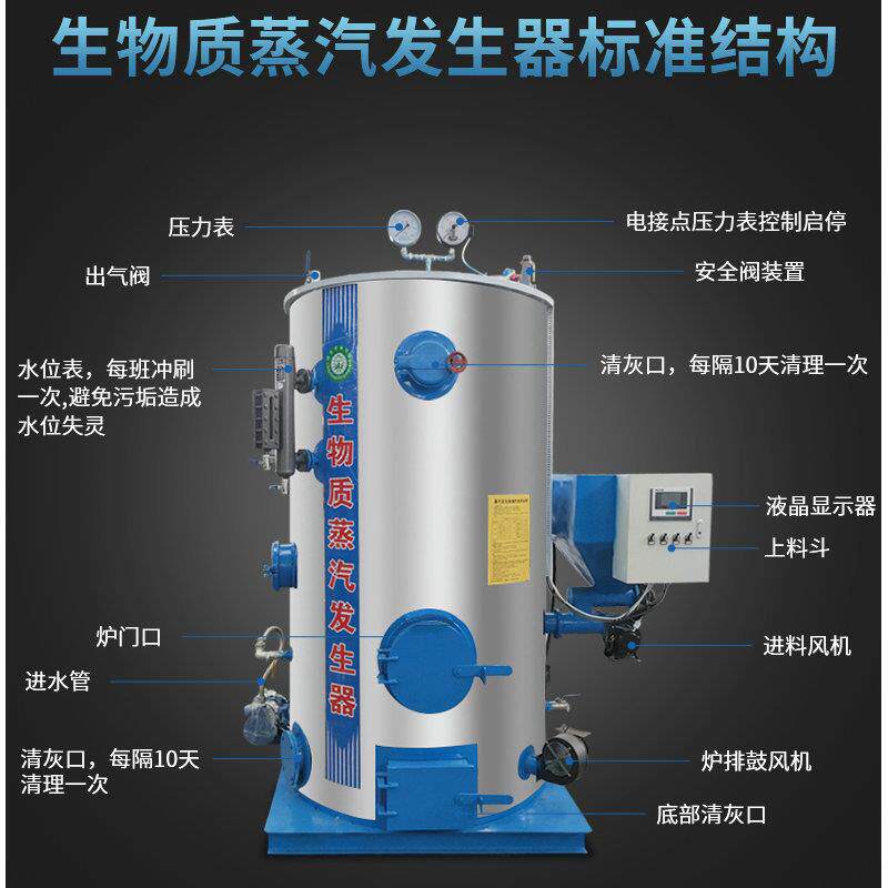 生物质颗粒蒸汽发生器豆制品蔬菜脱水烘干蒸煮酿酒蒸汽发生器锅炉