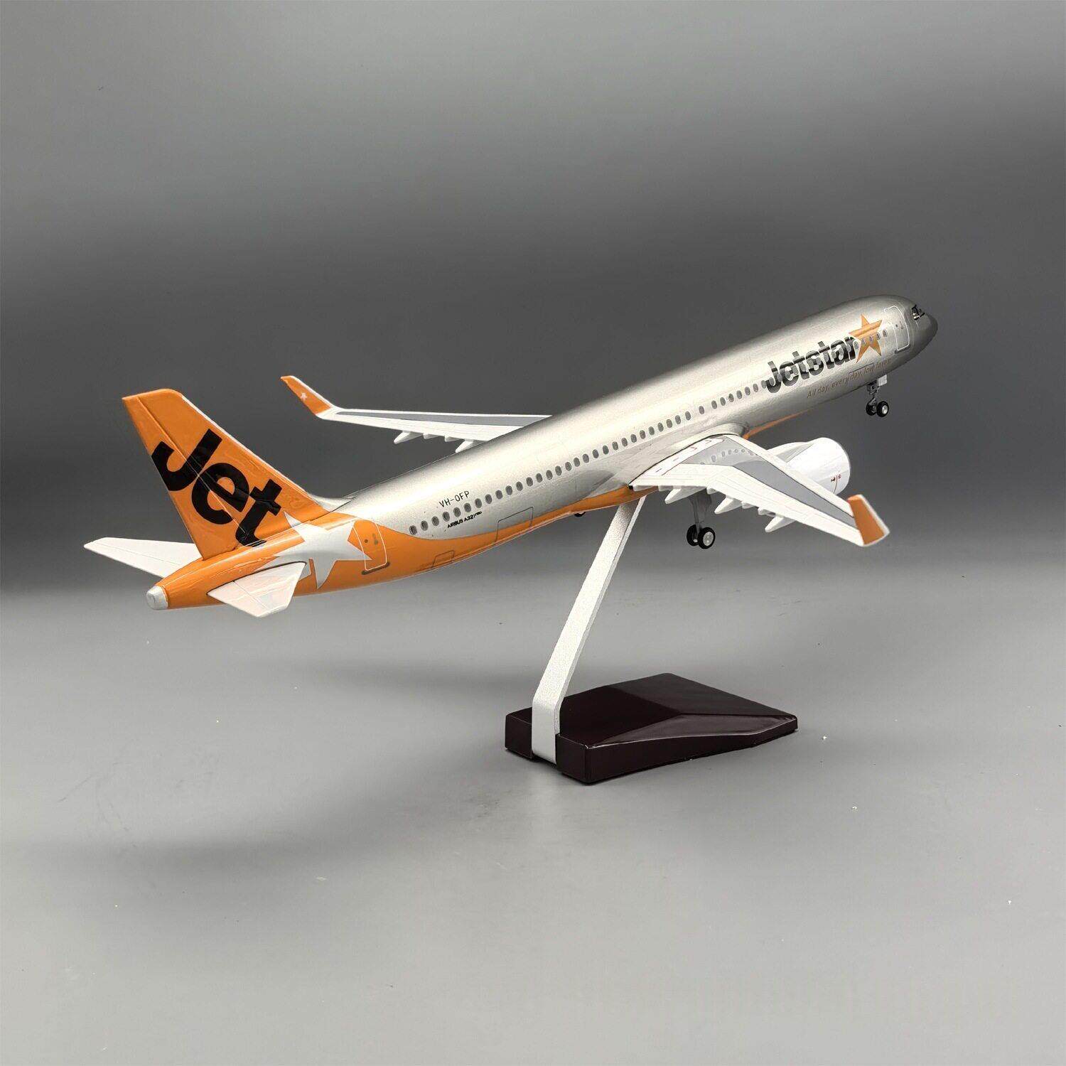 1:100飞机模型44cm捷星航空A321neo仿真民航客机Jetstar航空摆件