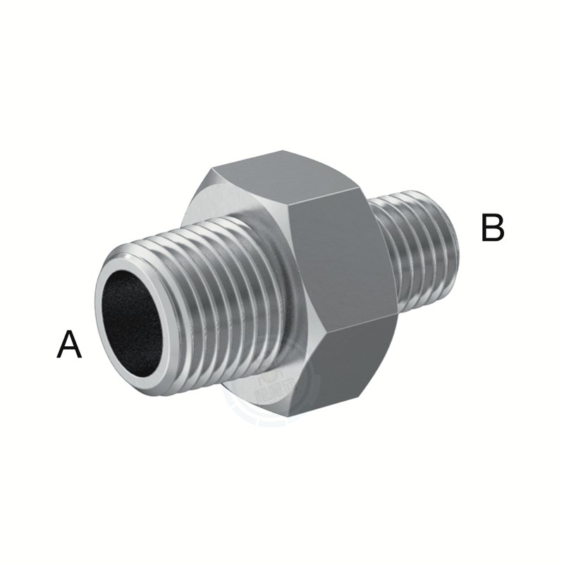 低压300不锈钢六角直通式外丝BSPT Male  NPT Male 118P27