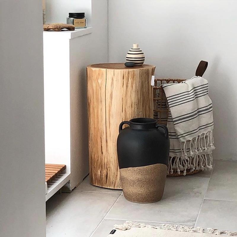 创意实木墩子设计师客厅沙发边几圆凳子民宿原木树墩树桩摆件