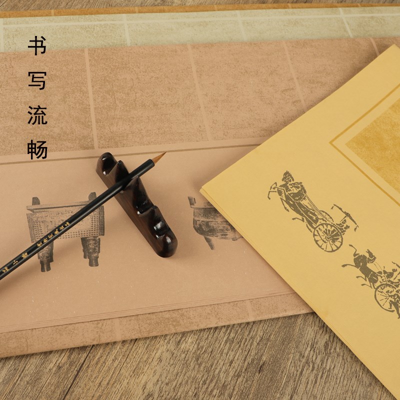 四尺整张蜡染宣纸半生半熟28/56/84格古诗词毛笔书法作品专用纸