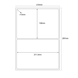 上悦a4办公标签210x297mm激光喷墨打印标签纸贴纸 a4不干胶打印纸