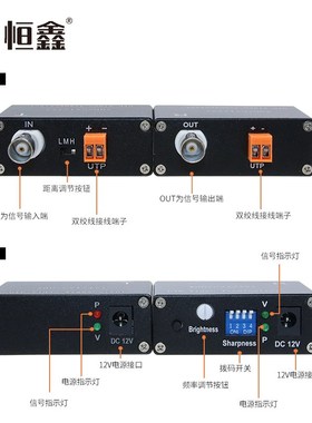 AHDCVITVI同轴高清有源双绞线传输器BNC转网线延长器 VideoBalun